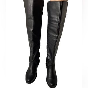 Shoe Dazzle - Black Knee-High MAGS Boots with side zipper, Size: 9